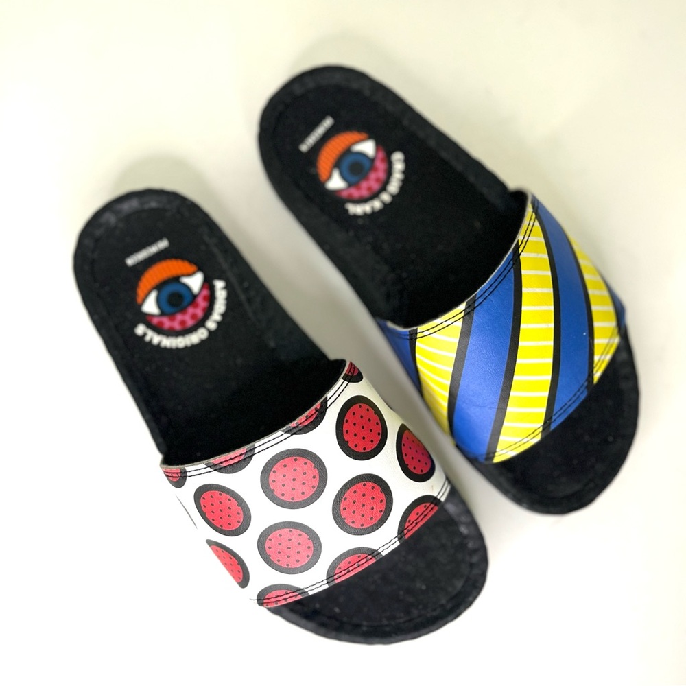 Adidas Craig & Karl Limited Edition Colorful Kids Slides Size 5